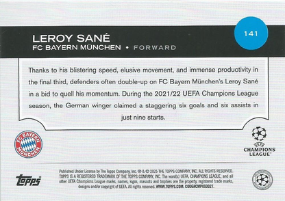 2024 Topps UCC Leroy Sané #141 FC Bayern Munchen