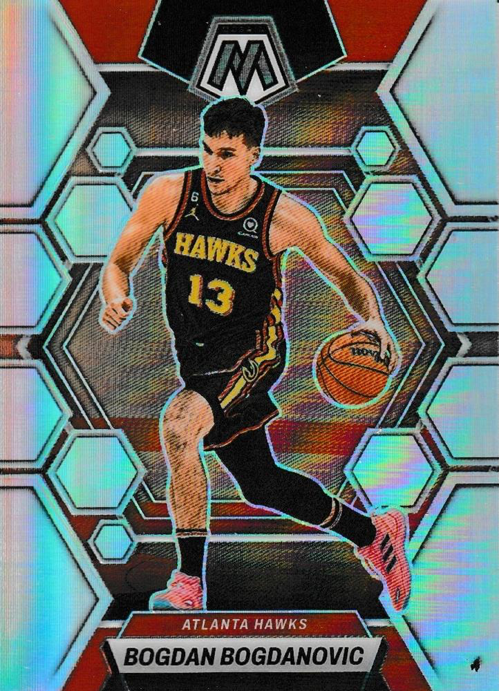 2022 Panini Mosaic Silver Prizm Bogdan Bogdanovic #90 Atlanta Hawks