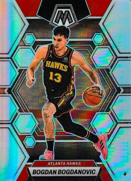 2022 Panini Mosaic Silver Prizm Bogdan Bogdanovic #90 Atlanta Hawks