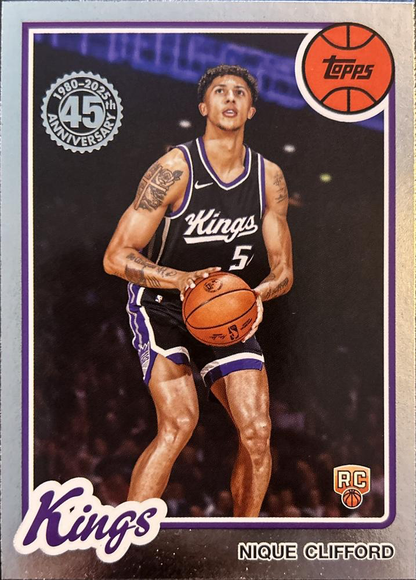 2025 Topps NBA 1980-81 Topps Basketball Nique Clifford 80BK-70 Sacramento Kings
