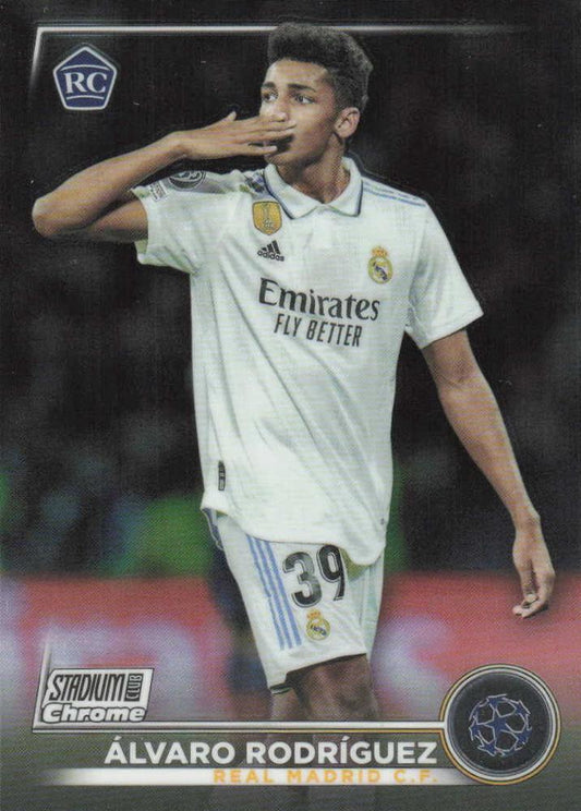 2022 Topps Stadium Club Chrome UCC RC Álvaro Rodríguez #90 Real Madrid CF