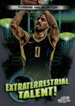 2023 Topps Chrome Cosmic Extraterrestrial Talent Tyrese Haliburton #ET-9 Indiana Pacers