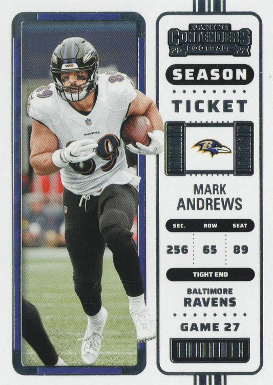 2022 Panini Contenders Mark Andrews #7 Baltimore Ravens