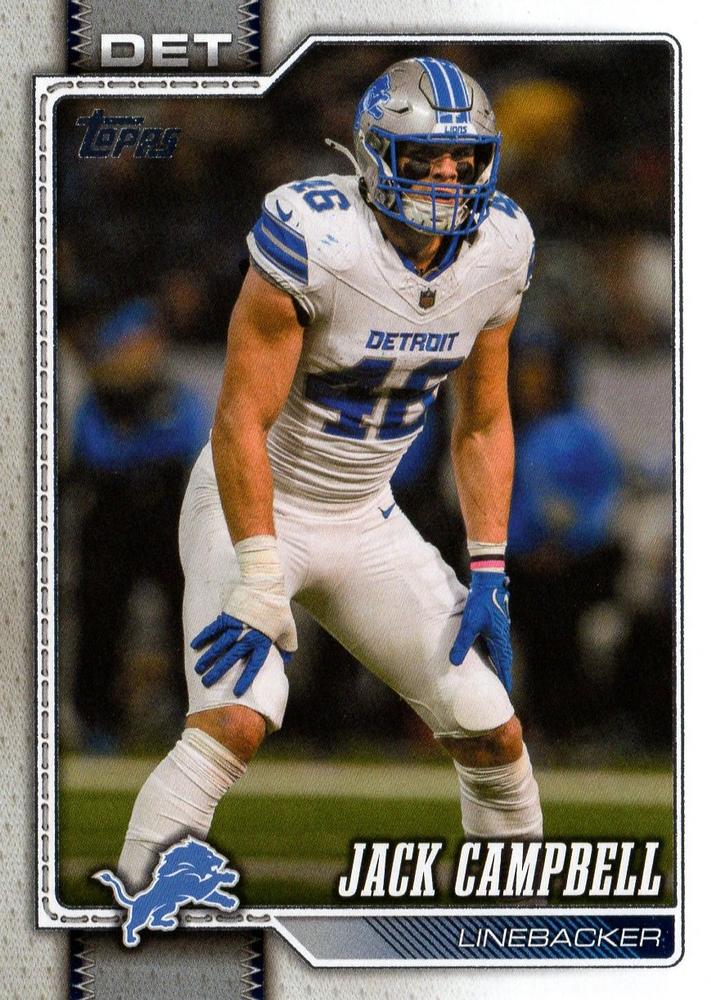 2026 Topps Flagship Jack Campbell #250 Detroit Lions