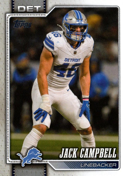 2026 Topps Flagship Jack Campbell #250 Detroit Lions