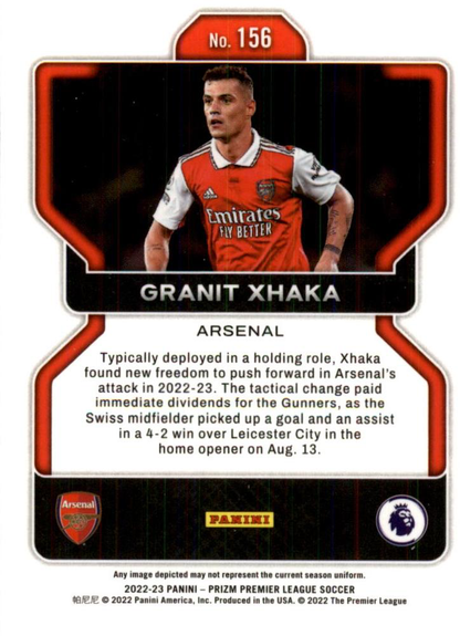 2022 Panini Prizm Premier League Granit Xhaka #156 Arsenal FC