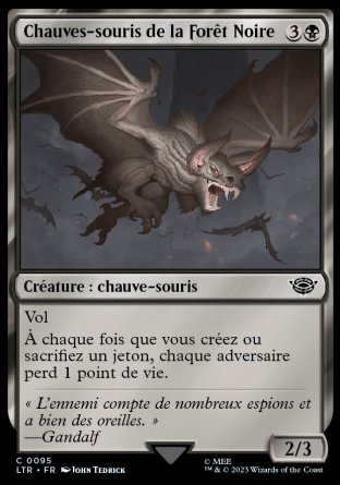 2023 Magic MTG Le Seigneur des Anneaux Chauves-souris de la Forêt Noire LTR #95
