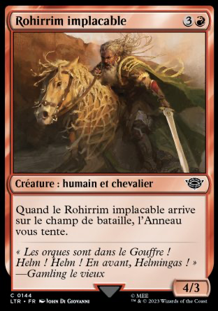 2023 Magic MTG Le Seigneur des Anneaux Rohirrim implacable LTR #144