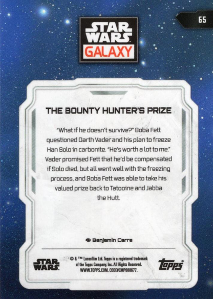 2024 Topps Chrome Star Wars Galaxy The Bounty Hunter's Prize #65