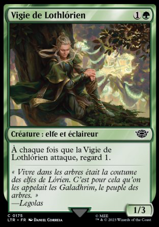 2023 Magic MTG Le Seigneur des Anneaux Vigie de Lothlórien LTR #175