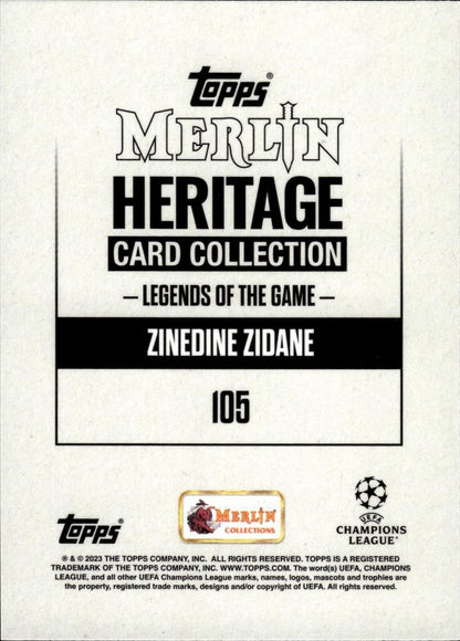 2023 Topps Merlin Heritage UCC Zinedine Zidane #105 Real Madrid CF