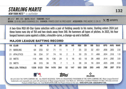 2024 Topps Big League Common Starling Marte New York Mets #132