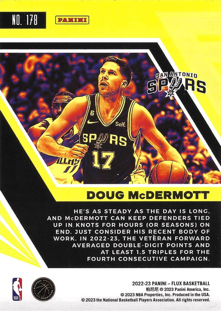 2022 Panini Flux Doug McDermott #178 San Antonio Spurs