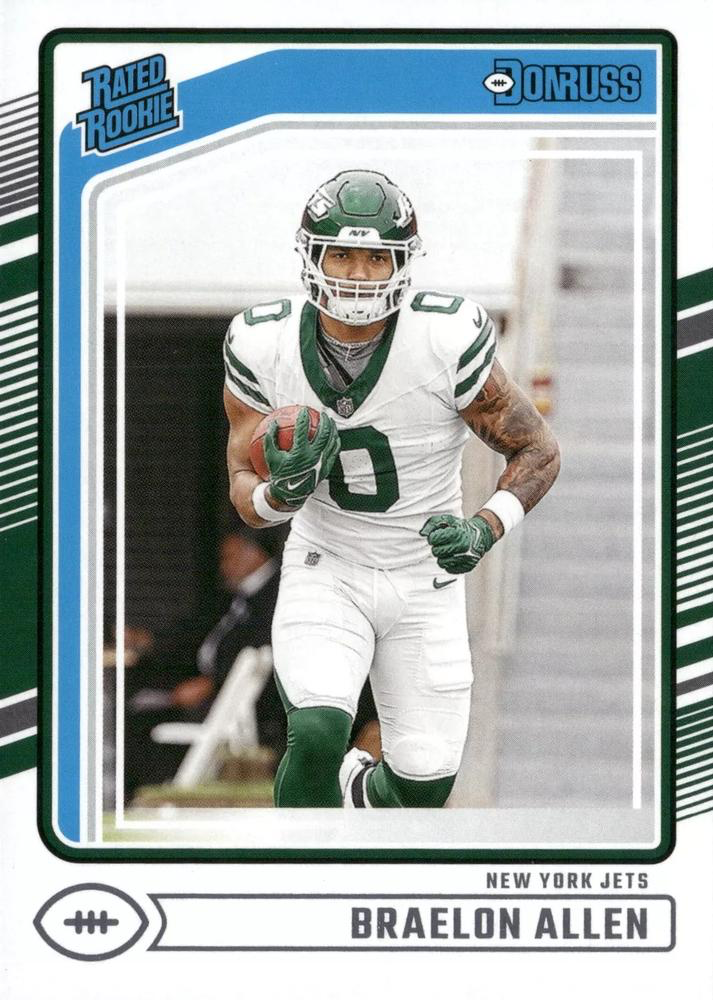 2024 Panini Donruss Optic Braelon Allen Rated Rookie RC #306 New York Jets