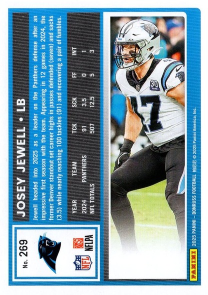2025 Panini Donruss Josey Jewell #269 Carolina Panthers