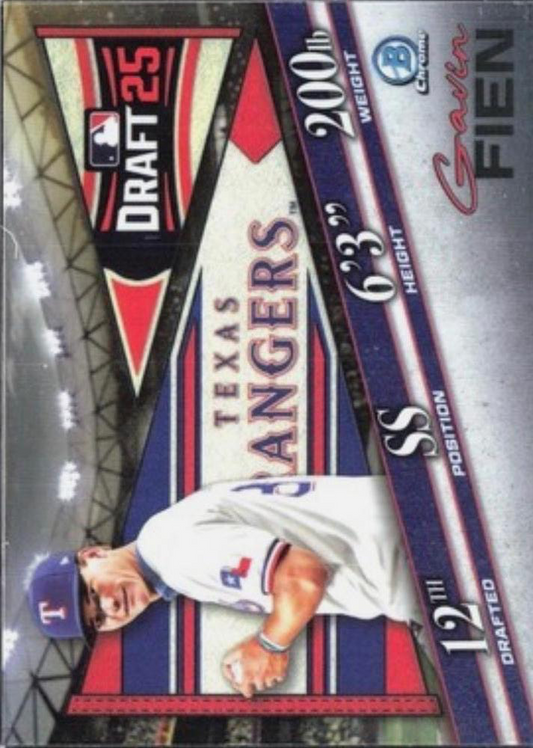 2025 Topps Bowman Draft Draft Night Gavin Fien #BDN-10 Texas Rangers