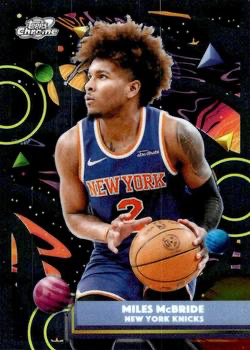 2025 Topps Chrome Cosmic Miles McBride #196 New York Knicks