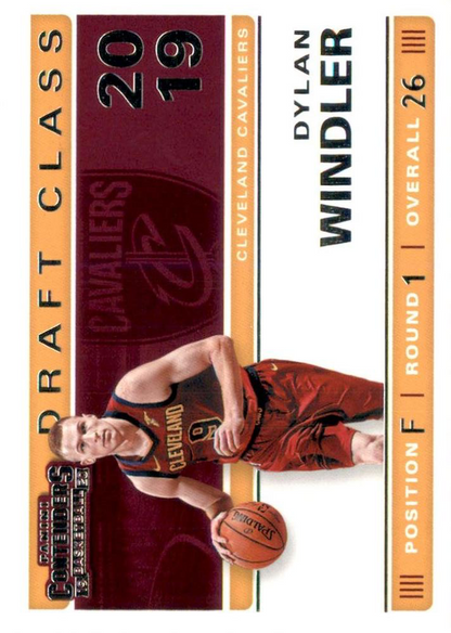 2019 Panini Contenders Draft Class Dylan Windler #25 Cleveland Cavaliers