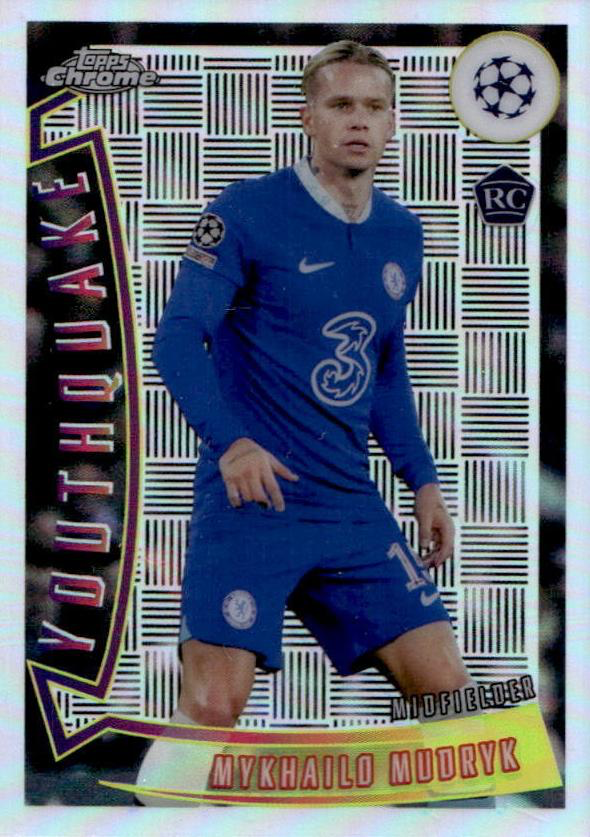 2022 Topps Chrome UCC Youthquake Mykhailo Mudryk RC #YQ-50 Chelsea FC