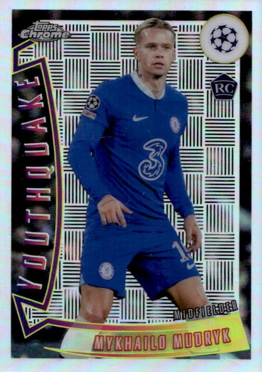 2022 Topps Chrome UCC Youthquake Mykhailo Mudryk RC #YQ-50 Chelsea FC
