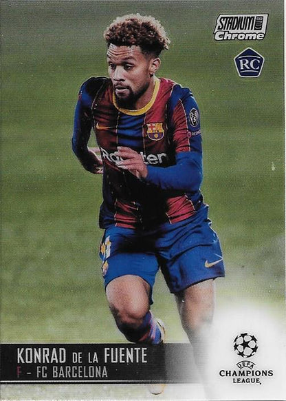 2020 Topps Stadium Club Chrome UCC RC Konrad de la Fuente #34 FC Barcelona