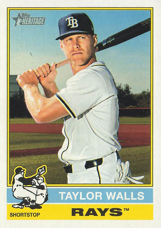 2025 Topps Heritage Taylor Walls #610 Tampa Bay Rays