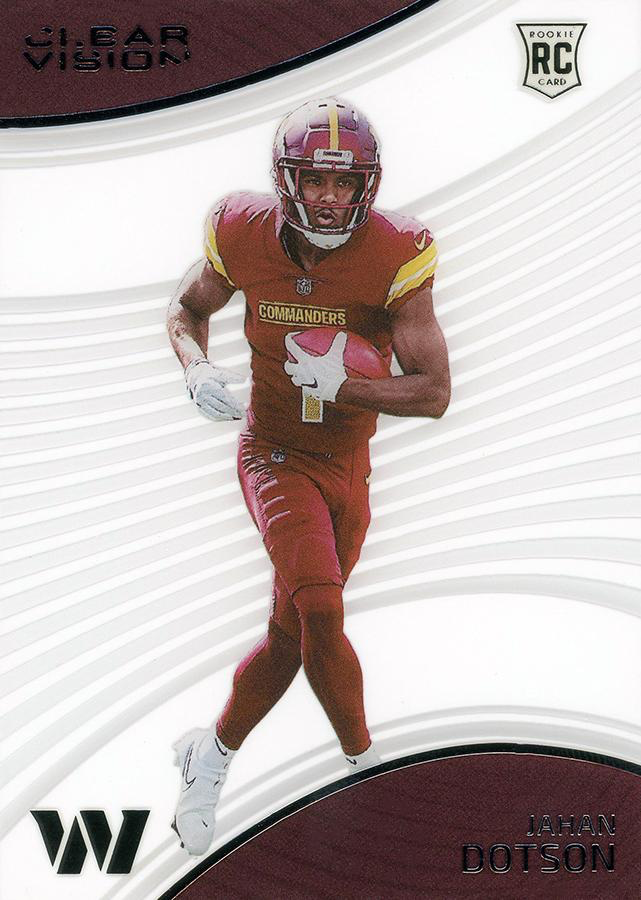 2022 Panini Chronicles Clear Vision Rookies RC Jahan Dotson #CVR-19 Washington Commanders