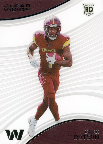 2022 Panini Chronicles Clear Vision Rookies RC Jahan Dotson #CVR-19 Washington Commanders