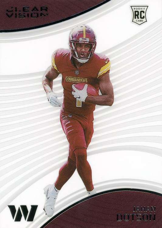 2022 Panini Chronicles Clear Vision Rookies RC Jahan Dotson #CVR-19 Washington Commanders