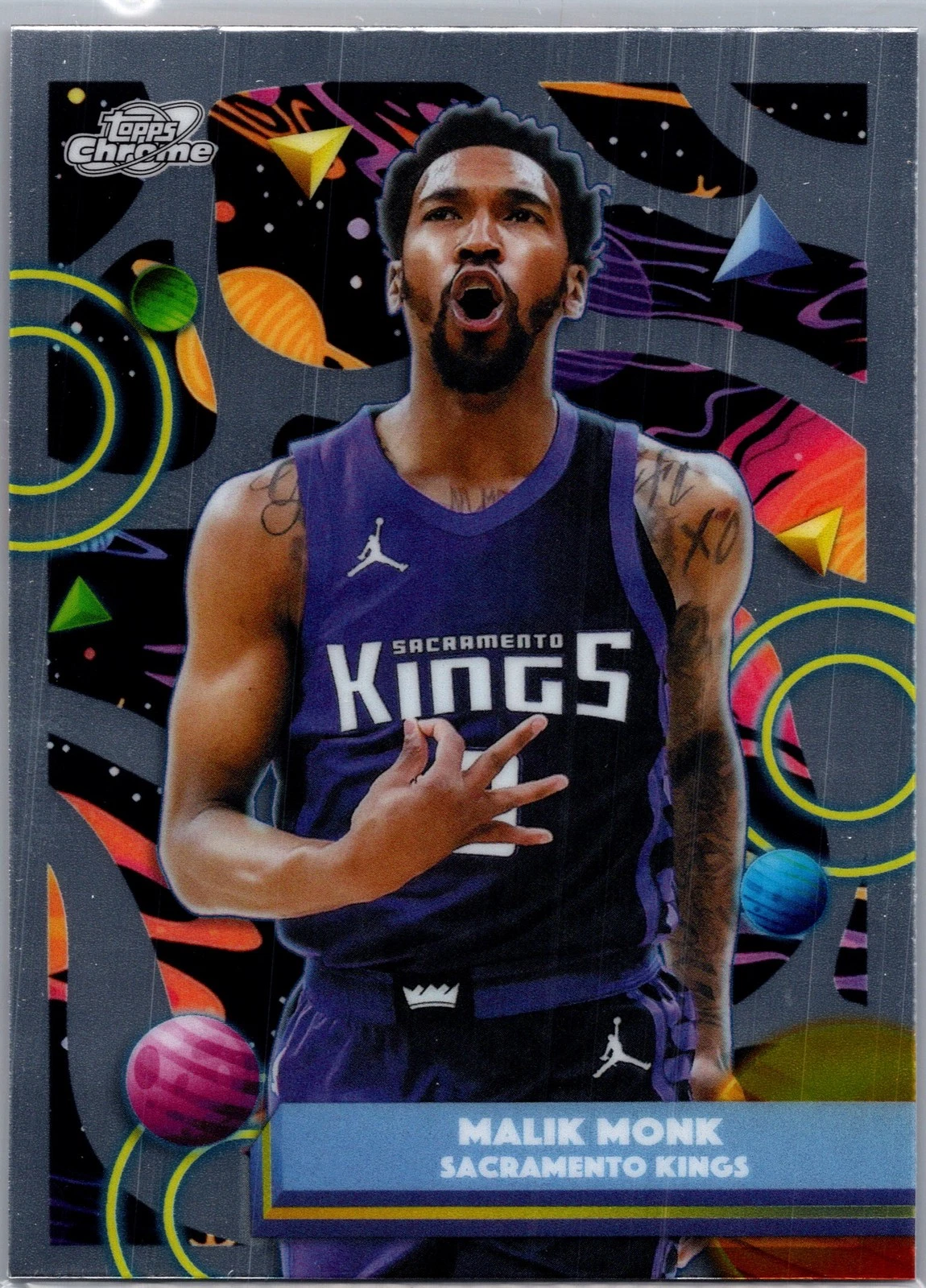2025 Topps Chrome Cosmic Malik Monk #88 Sacramento Kings