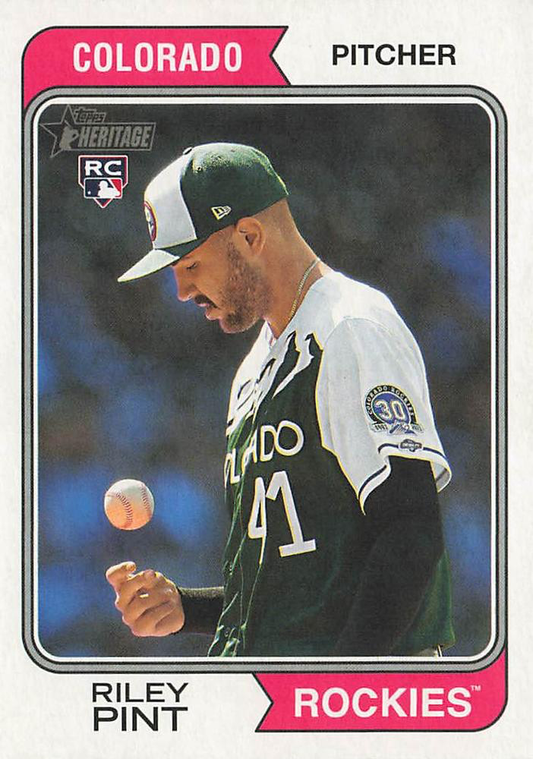 2023 Topps Heritage Riley Pint RC SP Colorado Rockies #714