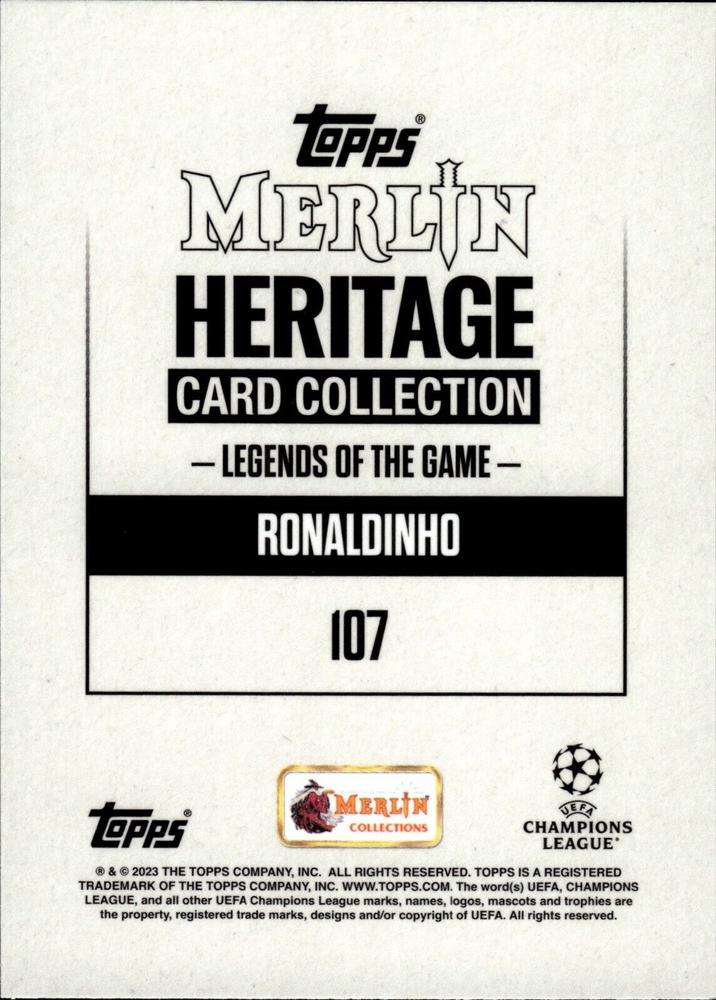 2023 Topps Merlin Heritage UCC Ronaldinho #107 A.C. Milan