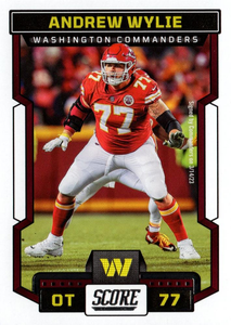 2023 Panini Score Football Andrew Wylie Washington Commanders #300