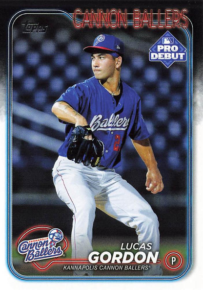 2024 Topps Pro Debut Lucas Gordon #PD-188 Kannapolis Cannon Ballers