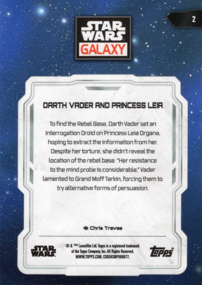 2024 Topps Chrome Star Wars Galaxy Darth Vader and Princess Leia #2