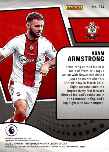 2022 Panini Revolution Premier League Adam Armstrong #214 Southampton