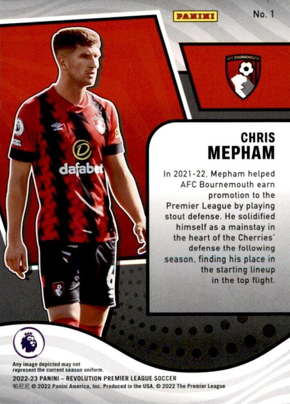 2022 Panini Revolution Premier League Chris Mepham #1 AFC Bournemouth