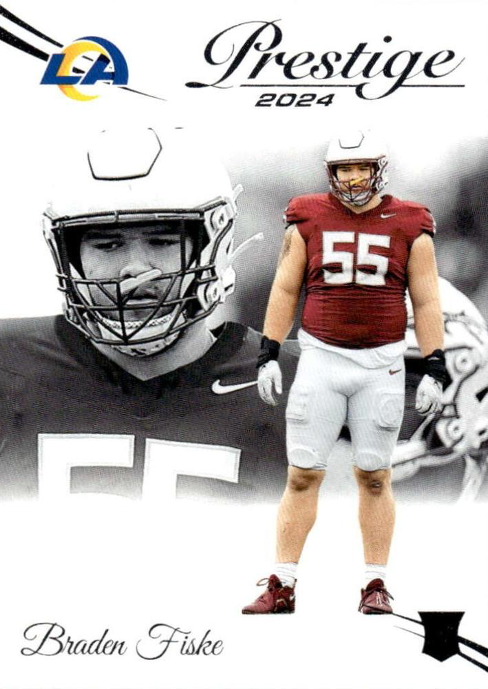2024 Panini Prestige Braden Fiske RC #326 Los Angeles Rams