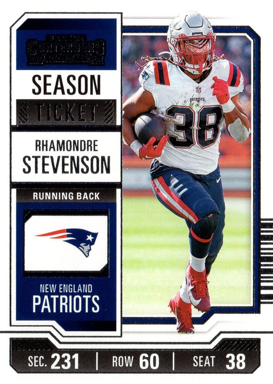2023 Panini Contenders Rhamondre Stevenson New England Patriots #71