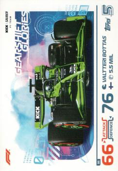 2024 Topps Turbo Attax F1 Valtteri Bottas #86 Stake F1 Team KICK Sauber