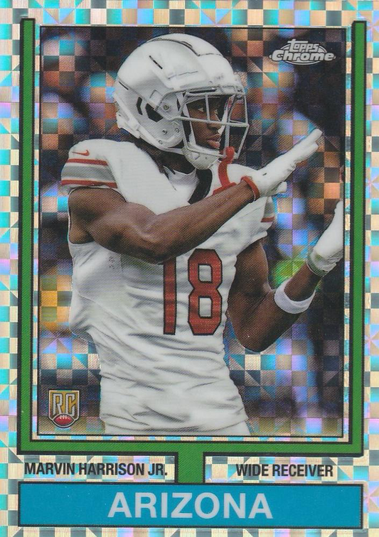 2024 Topps Chrome 1974 Topps Football X-Fractor Marvin Harrison Jr. #74TF-5 Arizona Cardinals