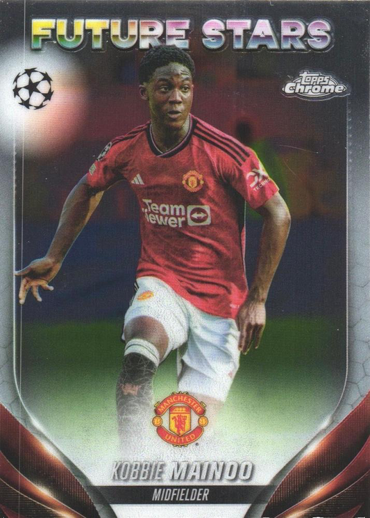 2023 Topps Chrome UEFA Club Competitions Kobbie Mainoo Future Stars #57 Manchester United