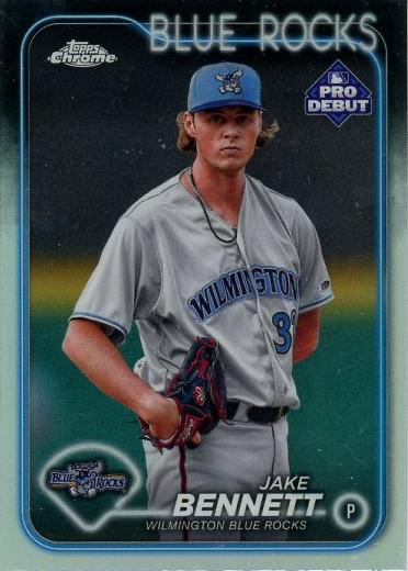 2024 Topps Pro Debut Chrome Refractor Jake Bennett #PDC-195 Wilmington Blue Rocks