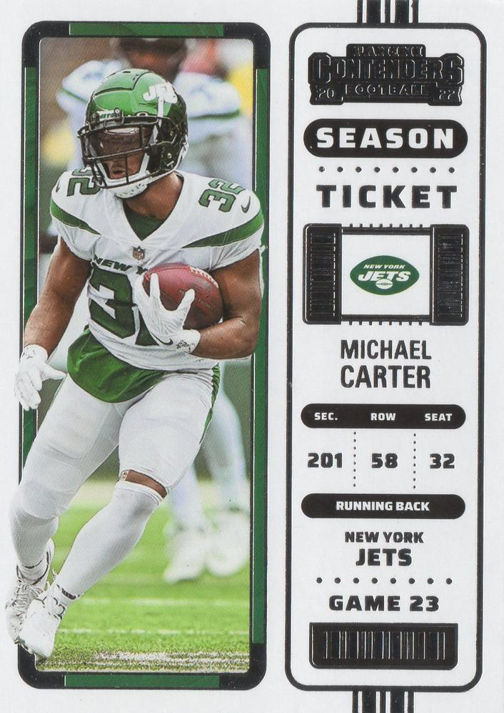 2022 Panini Contenders Michael Carter New York Jets #92
