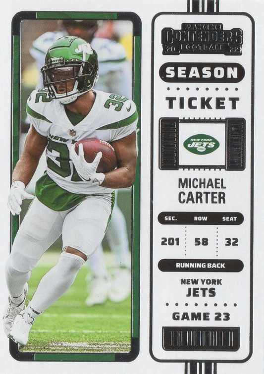 2022 Panini Contenders Michael Carter New York Jets #92