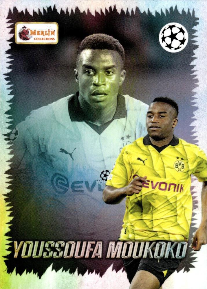2023 Topps Merlin Heritage UCC Youssoufa Moukoko #136 Borussia Dortmund