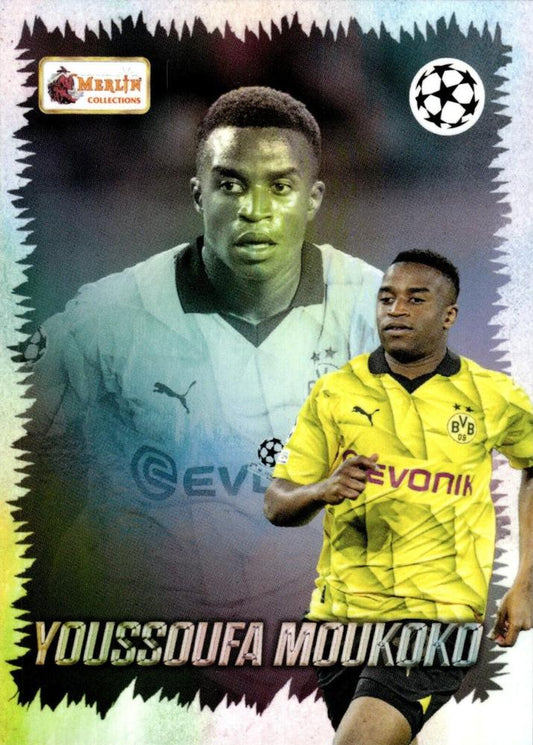 2023 Topps Merlin Heritage UCC Youssoufa Moukoko #136 Borussia Dortmund