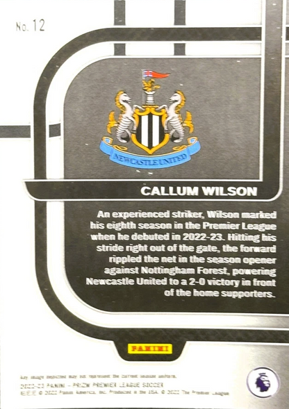 2022 Panini Prizm Premier League Callum Wilson Scorers Club #12 Newcastle United