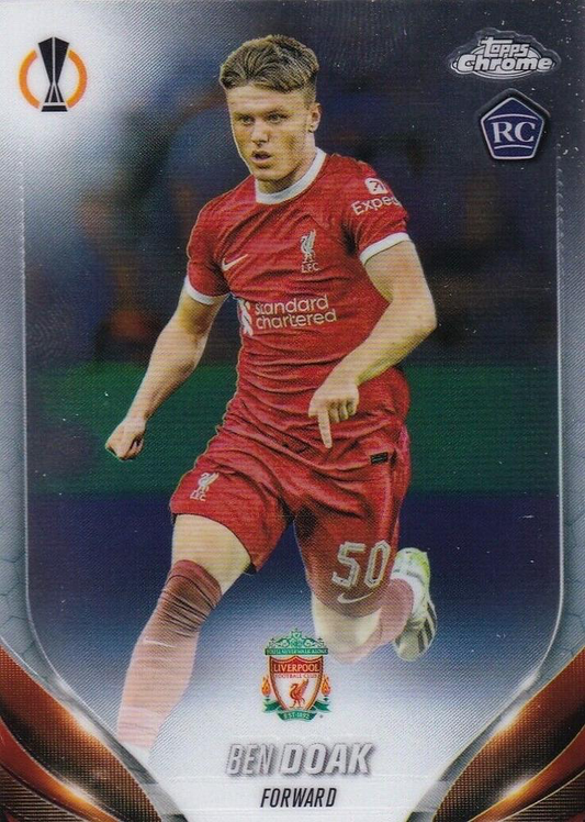 2023 Topps Chrome UEFA Club Competitions Ben Doak RC #177 Liverpool