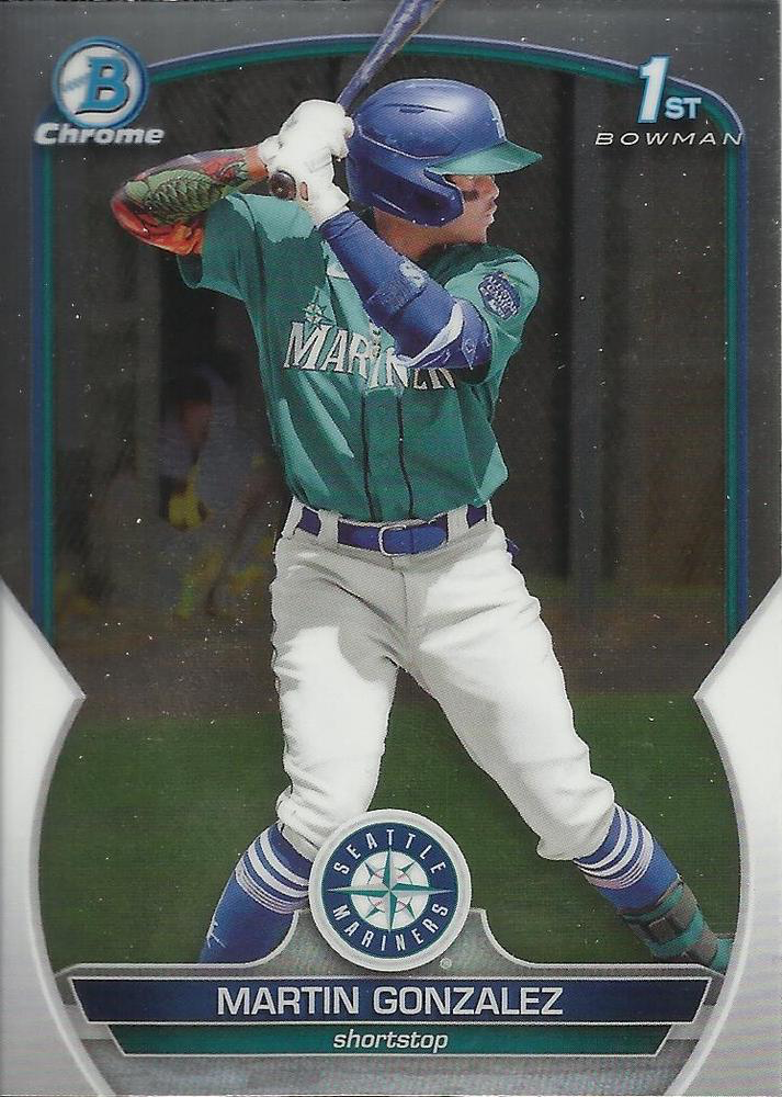 2023 Bowman Chrome Prospects Martin Gonzalez 1st Seattle Mariners #BCP-28